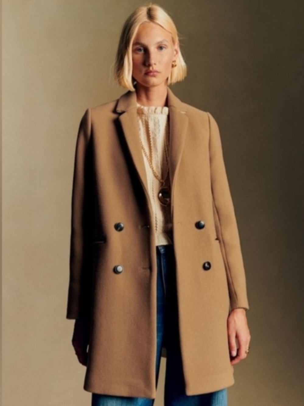 Sezane Johnson Wool Coat - Size 8